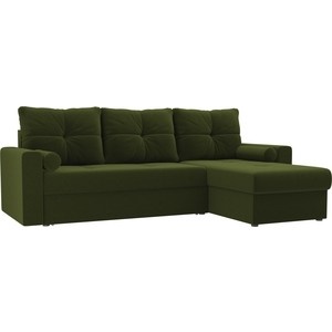 Угловой диван артмебель верона микровельвет зеленый правый угол preview 1