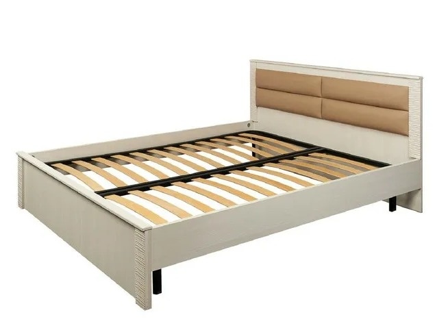 Кровать элана без основания лдсп, мдф, 1400х2000 мм, бодега белая, бодега белая, 1400 preview 1