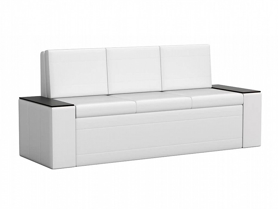 Кухонный прямой диван лина экокожа белый preview 1